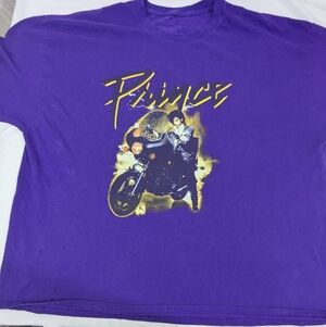 Prince Purple Rain Tee Shirt Album Cover Graphic Prince On Motorcycle 3XL